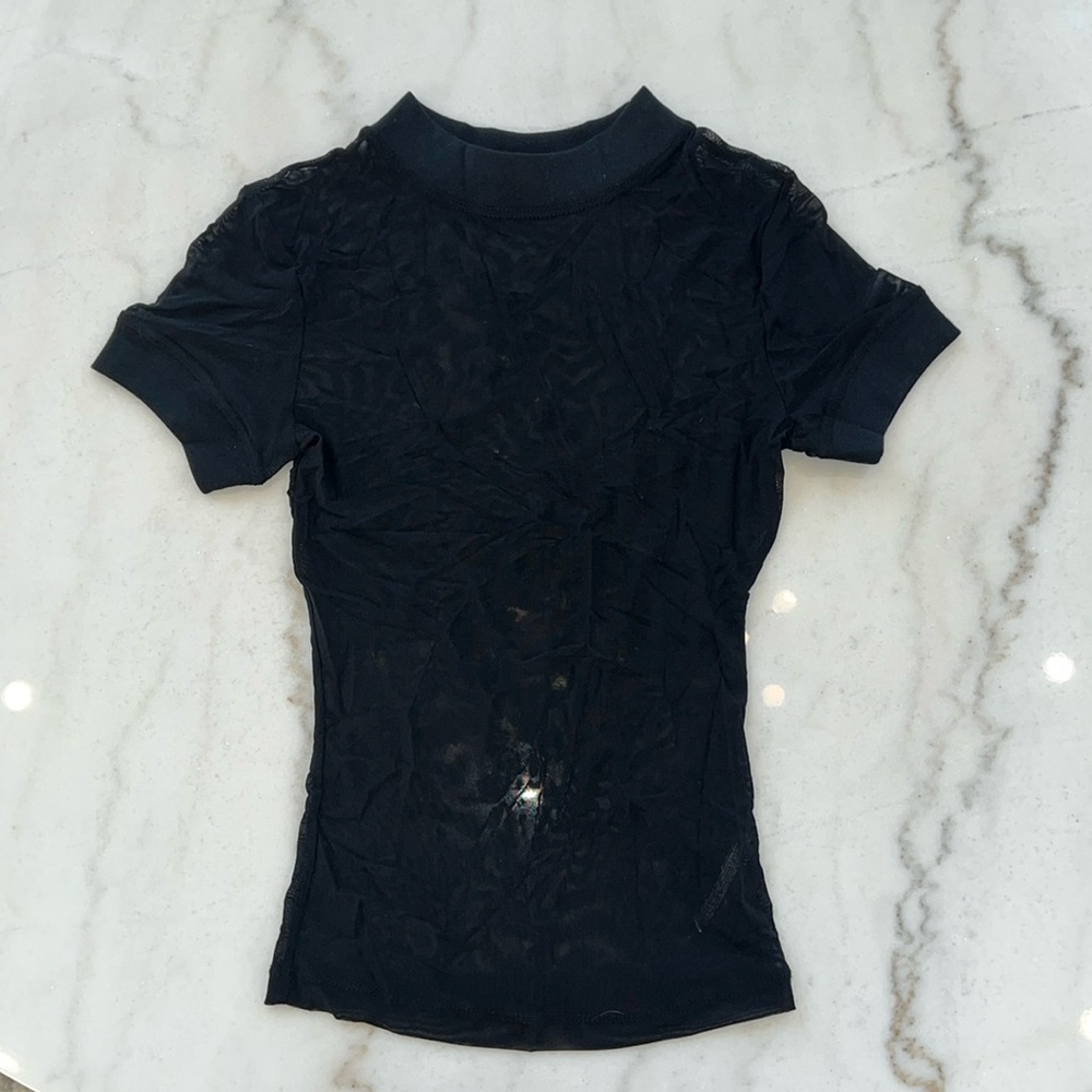 Sheer see through layering top